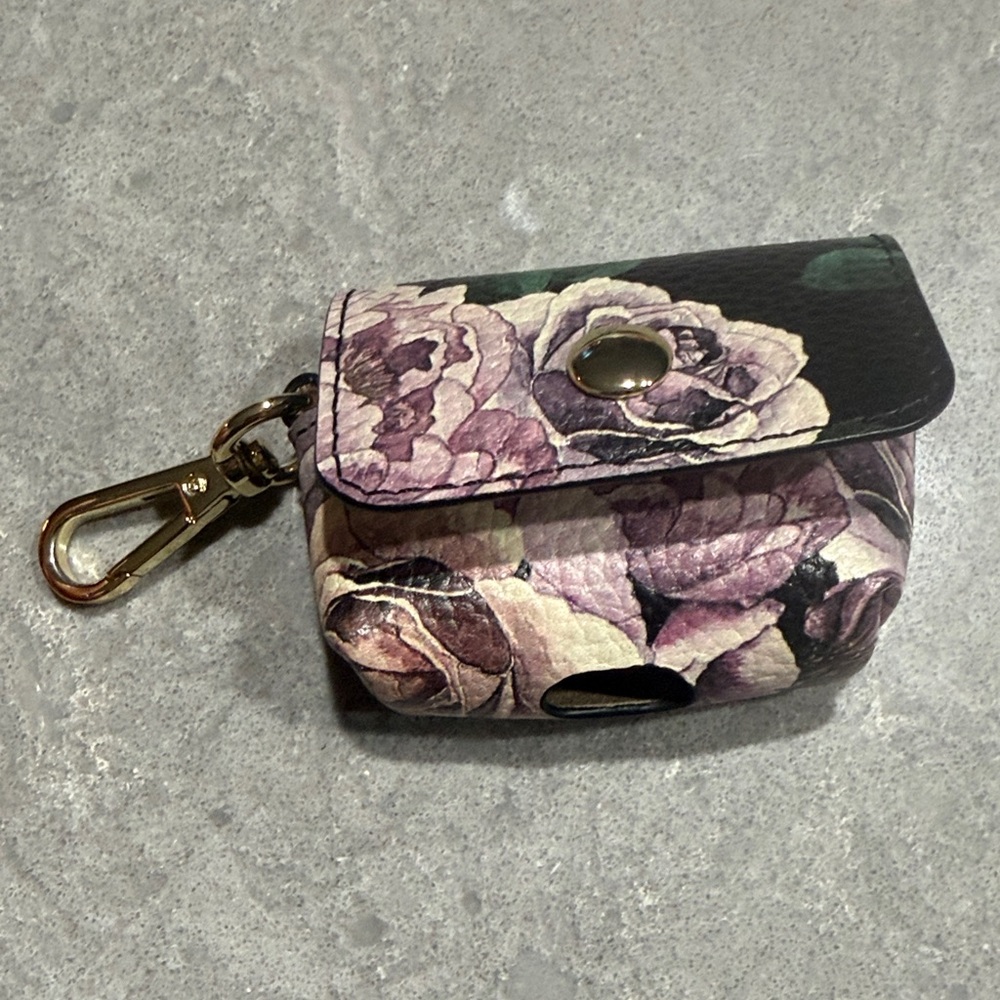 Bandolier AirPods Pro 1/2 Floral Leather Keychain Pouch